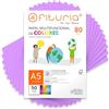 OFITURIA Fogli Colorati A5 80g, Confezione da 50 Fogli - Carta Colorata per Lavoretti, Stampante e Scrapbooking - Fogli A5 Colorati - Ideale Origami, Ufficio e Scuola (Lilla)