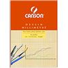 Canson A4, 90 gsm, pagine incollate, fascetta laterale, stampa millimetri-Carta da disegno, 50 fogli