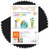 OFITURIA Fogli Colorati A5 80g, Confezione da 50 Fogli - Carta Colorata per Lavoretti, Stampante e Scrapbooking - Fogli A5 Colorati - Ideale Origami, Ufficio e Scuola (Nero)