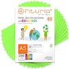 OFITURIA Fogli Colorati A5 80g, Confezione da 250 Fogli - Carta Colorata per Lavoretti, Stampante e Scrapbooking - Fogli A5 Colorati - Ideale Origami, Ufficio e Scuola (Verde Fluorescente)