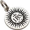 Empress Jewelry Ciondolo IHS in Argento Sterling 925 Inciso - Medaglia Cristiana 15 mm