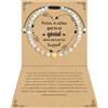YELUWA Regalo Donna Regali Compleanno 30 40 50 60 70 80 Anni, Bracciale Ragazze Originale Gioiello Amore Regali per Anniversario Laurea Festa Della Mamma Nonna Figlia Amiche Sorella FR3