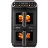 Ariete Friggitrice ad Aria Doppio Cestello Verticale Capacità 11 Litri Potenza 2460 Watt con Timer e Ciotola Antiaderente colore Nero - 00C464000AR0 Air Fryer Vertical DUO