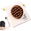 Generic Massaggiatore per cuoio capelluto in legno, pettine per massaggio del corpo, 7,5 x 6 cm, strumento per la cura dei capelli in legno di sandalo naturale, stimolatore portatile per la cura dei capelli