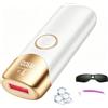 Zerellia Epilatore Luce Pulsata IPL Indolore IP, Epilatore Laser con Raffreddamento,9 Livelli Regolabili Dispositivo Depilazione per Donna e Uomo, Viso Corpo Ascelle, Bianco Dorato