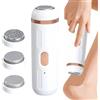 Generic Strumento elettrico per la rimozione dei calli del piede, strumento ricaricabile per pedicure, rullo di velocità regolabile, rimozione della pelle morta portatile, lima per tallone screpolata per la