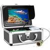 AMRTTWY Macchina fotografica subacquea, Kit Videocamera Per Pesca Subacquea IR/LED Bianco 1000TVL 6PCS Con Monitor A Colori Da 7 Pollici 15M 30M Fish Finder(30m,Without video recording)