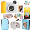 KODAK Smile+ 2-in-1 Fotocamera & Stampante Foto Regalo + Custodia + Carta Zink 20pz + Album + Cornici + Set Adesivi + Pennarelli - Bianca