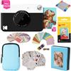 KODAK Printomatic fotocamera a stampa istantanea + custodia morbida + carta fotografica Zink 2x3 20pz + album + adesivo + cornici per adesivi + cornici sospese + pennarelli - Nero