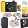 KODAK Smile+ 2-in-1 Fotocamera & Stampante Foto Regalo + Custodia + Carta Zink 20pz + Album + Set Adesivi + Cornici + Pennarelli - Nera