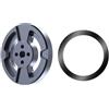 Wusvive Adattatore magnetico per treppiede per telefono, con vite da 10,2 cm, in alluminio, kit di accessori per fotografia live streaming (grigio)