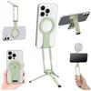 K&F CONCEPT Mini Treppiede Magnetico Sottile 7mm 59g Per Smartphone | Pieghevole, Mini Treppiede Tascabile con Doppio Lato Magnetico e Gancio, Compatibile con iPhone 17-12 e Android -PT02