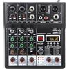 jindaaudio Mixer a 4 canali Mixer DJ Mixer Audio Usb Suoni Mixing Board Mixer Musica con 99 Tipi di Effetti Digitali DPS