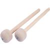 JIEBWCHA 2 bacchette per tamburo, 32 cm, bacchetta in legno, feltro di lana, mazzuola in feltro multiuso per spettacoli di basket e qualsiasi esibizione.