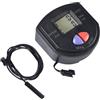Helilyco Contatore stepper fitness con display LCD, monitora tempo velocità distanza calorie per esercizi per bici e stepper nero