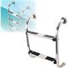 Dexinhdh Scalette per Piscine, Sistema di Accesso e Uscita con Fissaggio | Acciaio inox 304, gradini antiscivolo, robuste e resistenti per piscine interne ed esterne