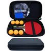 Biluer Custodia Racchetta Ping Pong, Custodia Rigida Nera In Eva Contiene Una Mazza Da Ping Pong e i Relativi Accessori