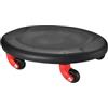 Generic Rullo addominale con 4 ruote silenziose in PVC, Core Trainer a 360° per allenamento a casa, palestra, fitness, attrezzatura compatta per allenamento muscolare addominale (nero)