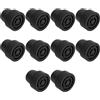 GLEAVI Coperture Antiscivolo per Gambe Trampolino 10 Pezzi in Gomma e Acciaio Inossidabile Design Conico per Facile Installazione e Rimozione, Accessori per Tubo Gambe Trampolino Nero