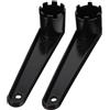 Angoily 2 Pezzi Chiave per Valvole Aria in ABS Nero per Kayak e Gommoni Design a Ingranaggi Multipli, Strumento Compatto per Serraggio Valvole per Rafting Fluviale