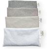 ZAFUZEN Set da 4 Cuscini per Occhi Yoga con Lavanda - Core Set | Set da 4 cuscini per occhi in cotone, con riso e fiori di lavanda, per yoga, savasana, studi e centri yoga.