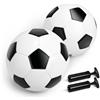 Paokoo Pallone da calcio per bambini, misura 2, con pompa, per bambini da 1 a 3 anni, classico nero e bianco, per interni ed esterni, ottimo regalo di compleanno per bambini, ragazzi e adulti