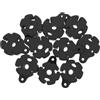 Lurrose 10 Pezzi Clip in Silicone per Canne da Pesca, Supporti Flessibili Tre Diverse Dimensioni di Slot, Alta Elasticità, per Organizzatori Fai-da-te e Viaggi