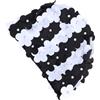 DEARMAMY Cuffia da Bagno Donna Floreale Elastica in Nylon Stile Vintage Nero e Bianco, Adatta per Festa Estiva con Capelli Lunghi e Brevi
