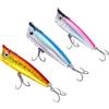 NexRen Set di esche da pesca di superficie, design popper per spigola, luccio, pesce nero con forti ami alti, 8,5 g, 15 g, colori misti, 3 unità (3 pezzi - 15 g)