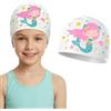 JYXNU Cuffia Piscina Bambini 4-12 anni, cuffia piscina bambina, Cappello Nuoto Bambini in Silicone, Impermeabile e Antiscivolo, Facile da Indossare, in Silicone, Swimming Cap, Ottima Tenuta
