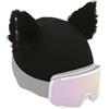 Generisch Copricapo a forma di gatto, protezione per casco in peluche, copricapo