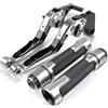 Generic Manopole per Moto per BMW K1200S 2004-2008, Leva Freno e Frizione Regolabile per Moto, estremità delle manopole del Manubrio, robuste.
