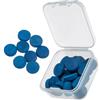 DEARMAMY Punte per Stecca da Biliardo Funzione di Conservazione Comoda e Resistenza alla Deformazione in Cuoio Blu 30 Pezzi per Appassionati di Biliardo e Amici