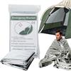Générique Coperta Termica di Sopravvivenza Equipaggiamento Riflettente Portatile | Coperta di Emergenza Robusta e Resistente Per Adulti Uomini Donne Campeggio Trekking Inverno Pioggia Freddo Intemp
