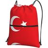 YYHHAOFA Zaino con stampa bandiera della Turchia con chiusura lampo, leggero, impermeabile, con tasca frontale, per viaggi, sport e yoga