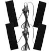 Lurrose Set da 2 Pezzi di Piastra Riscaldante USB 5v in Fibra di Carbonio Riutilizzabile Riscaldamento Rapido, Tessuto e Peluche per Riscaldare Piedi e Mani in Studio o Dormitorio