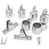 TWTCZOZ 12 Pezzi Ganci Bimini Barche Fissaggi Tenda Sole Barca Acciaio Cerniere Ponte Nautico Accessori Occhielli estremità Resistente alla
