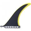 SDVXUOLM Pinna Singola da 8 for Longboard, timone Rinforzato in Fibra di Vetro con Design Curvo retrò, Piastra Base Compatibile Facile da sostituire(Yellow)