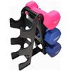 Generic Supporto per manubri, portatile, a 3/4 strati, per pesi a mano, capacità 50 kg, organizer salvaspazio per casa e palestra