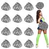 ZeYou 12 Stück Cheerleading Pom Poms,Pom Pom Cheerleader,Leggero Cheerleading Poms,Schön Cheerleader Poms,Soffici Pompon Cheerleader,per Scuola, Danza, Sport, Squadra, Spirito di Squadra