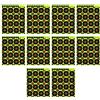 LivGrain Schizzi di carta per bersaglio da 5,1 cm, per fucile ad aria compressa, design giallo fluorescente con supporto, per pratica in interni ed esterni, confezione da 10 fogli (A)