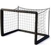 Perodlly Mini porta da calcio, porta da calcio pieghevole per bambini - Rete da portatile per allenamenti giovanili indoor e outdoor, nera.