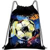 Generic Sacca con Coulisse Nera Calcio per Bambini e Ragazzi | Stampa Chiara, Chiusura a Coulisse, Uso Sportivo, Scuola e Nuoto, Spessa e Liscia