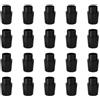 XIHIRCD 20pz Feruli per Ferri Golf, Accessori Corpo Mazza Golf (Nero) | Feruli Neri Plastica PP Resistente Accessori Golf Compatibili con Adattatore Manicotto Albero 0,370 per Testa Mazza 0,370