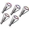 Lurrose Anelli 5 Pezzi per Guida e Acciaio Inossidabile Canna da Pesca Trattamento Ossidazione Riutilizzabili Eleganti Canne Spinning e Jigging