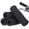 Zerodeko 4 Pezzi Copri Manubrio Bici in Chemigum Nero Bassa Assorbenza d'Acqua ed Elevata Elasticità, Adatto per Manubri da 22mm e 110mm, per Ciclismo su Strada