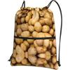 YYHHAOFA Garden Potatoes Prints, zaino con cerniera e coulisse, leggero, impermeabile, con tasca frontale, per viaggi, sport e yoga