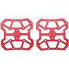Bediffer Set di Adattatori per Pedali per Bicicletta in Lega di Alluminio Elegante Piattaforma a per Ciclismo 1 Paio (Rossa)