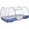 Goutdori Tenda con zanzariera, letto portatile, protezione completa della privacy sul fondo, mimetica blu, altezza 90 cm.