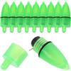 Lurrose Campanelli da Pesca in Plastica 20 Pezzi Luce LED Verde Allarme Morso Clip per Canna da Pesca in Acqua Salata e Offshore